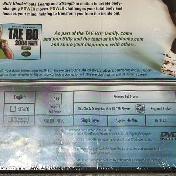 Billy Blanks DVD Combo Pack Tae Bo 2004 Capture the Power Mission 3 Abs NEW - Picture 8 of 11